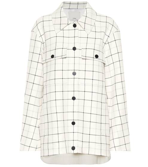 Windowpane Workmen checked coat | Tibi