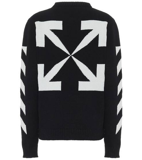 Diag cotton-blend sweater | Off-White