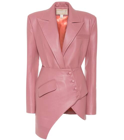 Asymmetric faux leather blazer | Matériel Tbilisi