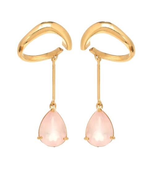 Exklusiv bei Mytheresa – Vergoldete Ear Cuffs mit Rosenquarz | Alan Crocetti