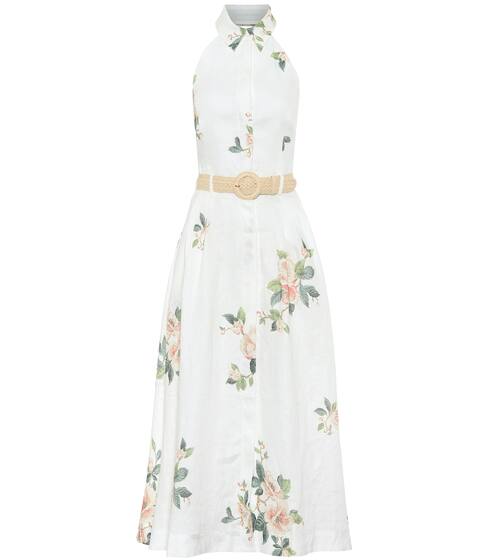 Kirra floral linen midi dress | Zimmermann