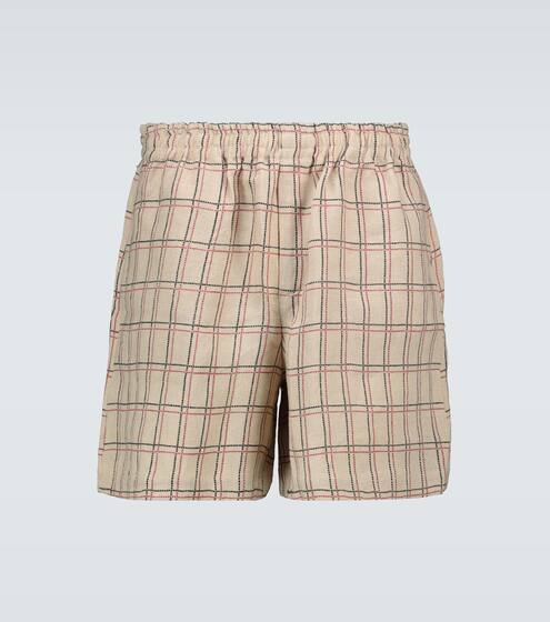 Schoolhouse plaid rugby shorts | BODE