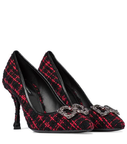 حذاء من التويد مع تزيين Lori | Dolce & Gabbana