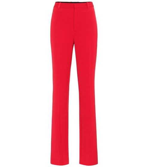 High-rise straight wool pants | Balenciaga