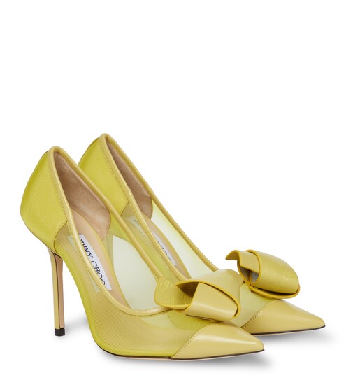 mustard yellow satin heels