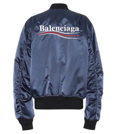 Logo satin bomber jacket | Balenciaga