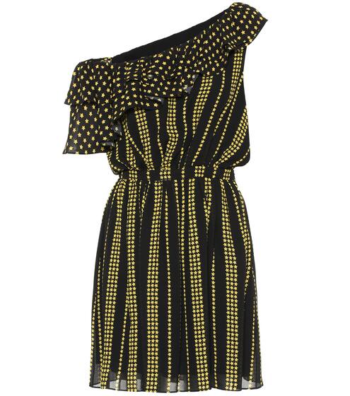 Star-printed crêpe minidress | Saint Laurent
