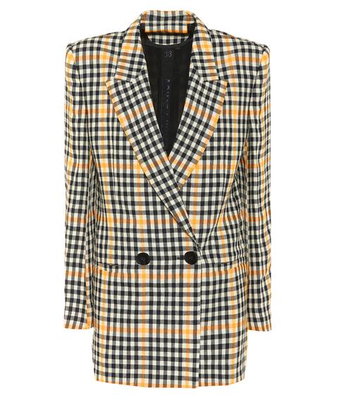 Jina checked linen blazer | Petar Petrov
