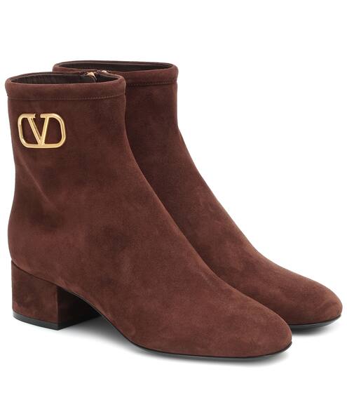Valentino Garavani VLOGO suede ankle boots | Valentino
