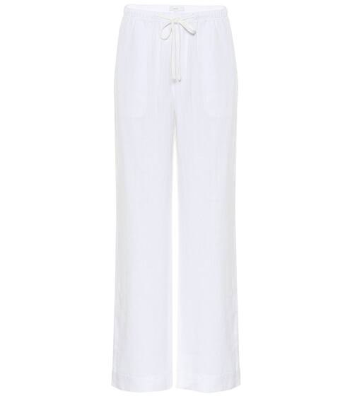 Drawstring wide-leg hemp pants | Vince