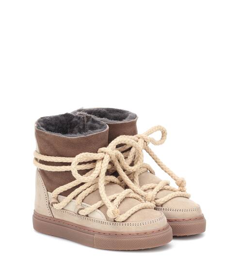 Patchwork suede and leather ankle boots | Inuikii Kids