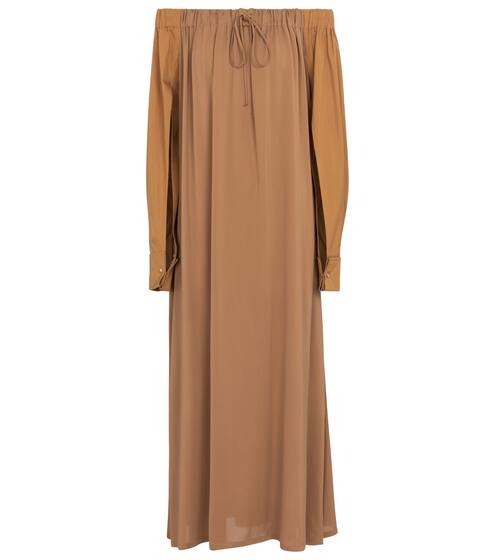 Amico off-shoulder silk maxi dress | Max Mara
