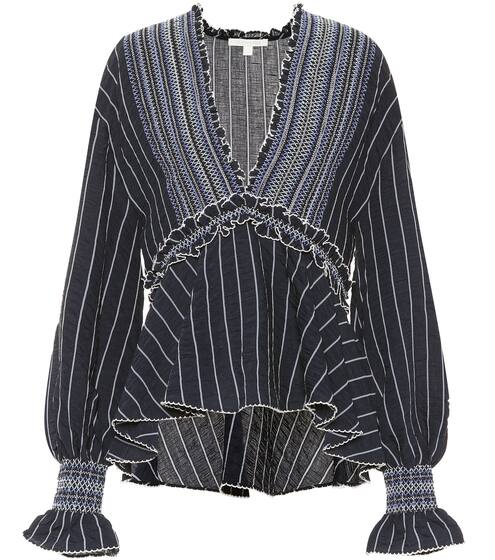 Striped rayon blouse | Jonathan Simkhai