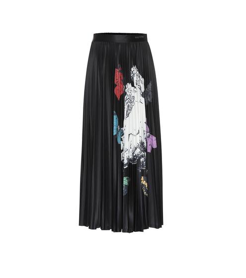 Printed satin midi skirt | Valentino