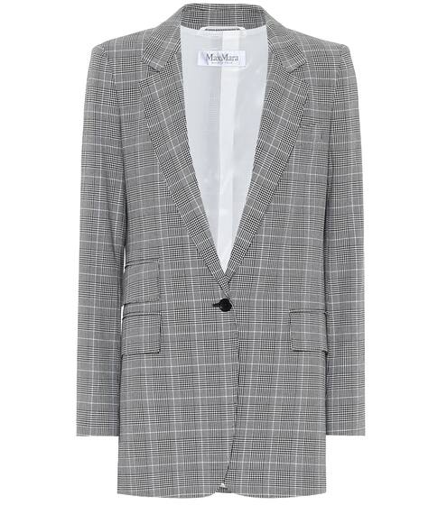 Piuma checked cotton blazer | Max Mara
