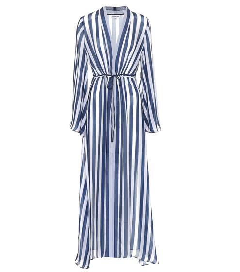 Caftano Betty a righe in chiffon | Alexandra Miro