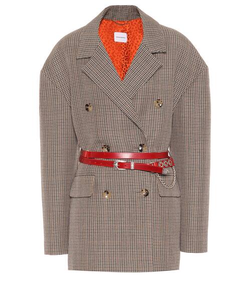 Bursa leather-trimmed wool blazer | Magda Butrym