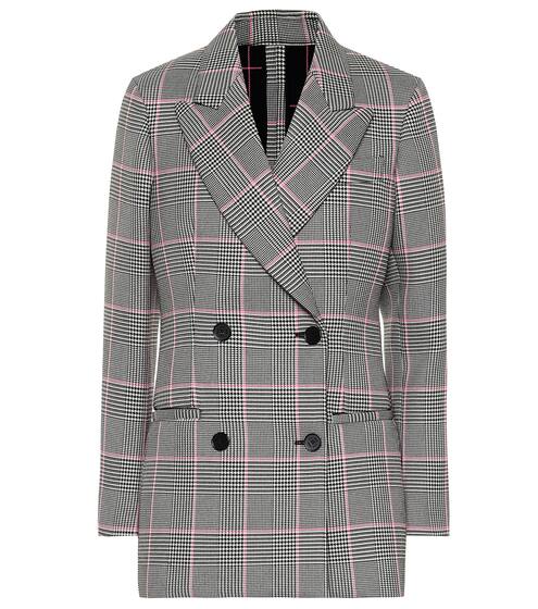 Check double-breasted blazer | MSGM