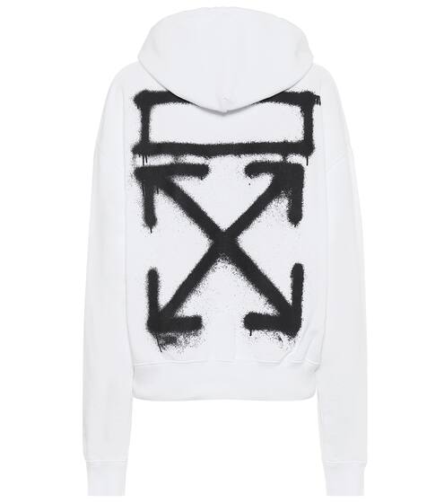 Printed cotton-jersey hoodie | Off-White