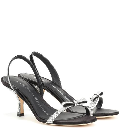 Embellished slingback leather pumps | Marco De Vincenzo