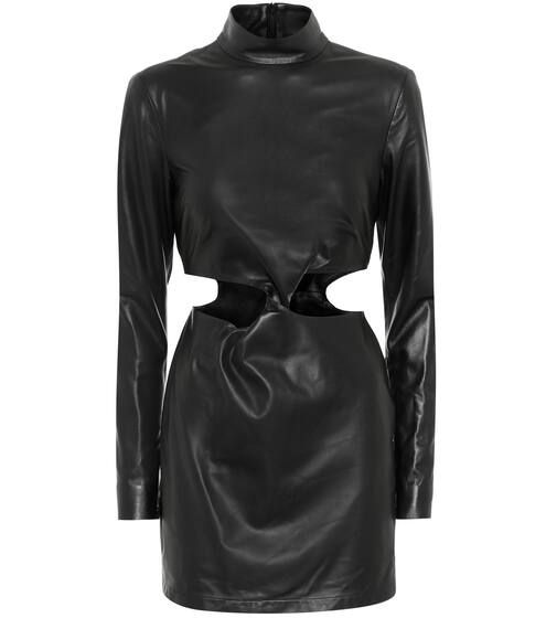 Cut-out leather minidress | Zeynep Arçay