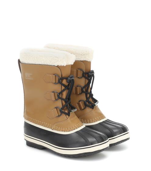 Yoot Pac shearling-trimmed leather snow boots | Sorel Kids