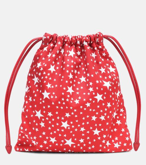 Star-print drawstring silk pouch | Miu Miu