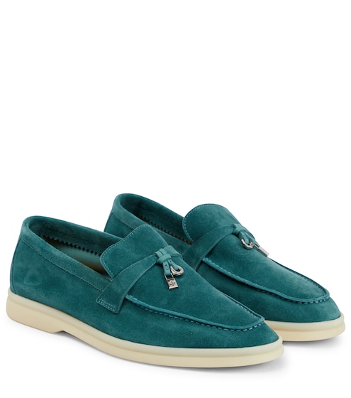 designer suede loafers