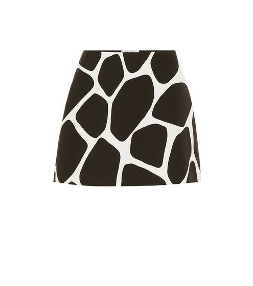 Printed wool and silk miniskirt | Valentino
