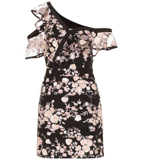 Floral-embellished minidress | Self-Portrait