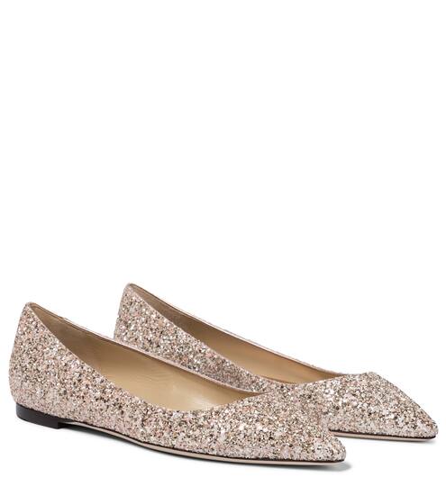 Romy glitter ballet flats | Jimmy Choo
