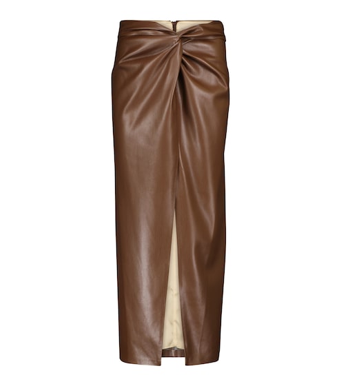 tibi python faux leather pencil skirt