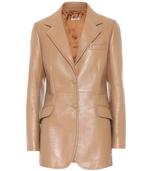 Leather blazer | Miu Miu