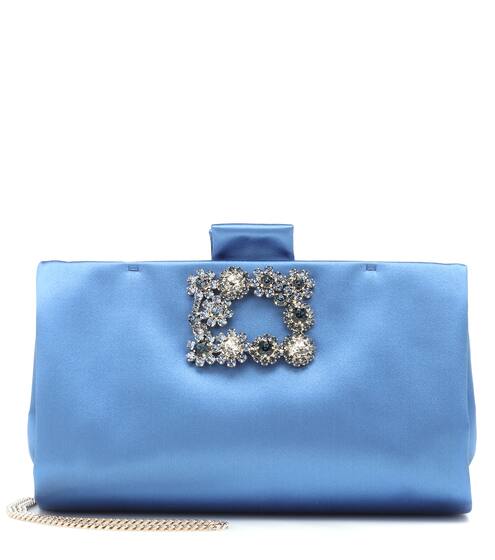 Soft Flowers satin clutch | Roger Vivier