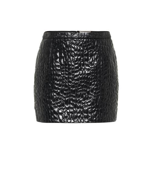 Croc-effect miniskirt | Saint Laurent