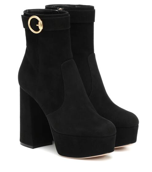 Ankle Boots aus Veloursleder | Gianvito Rossi