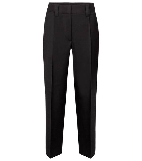 Pantalon droit à taille haute en laine mélangée | Acne Studios