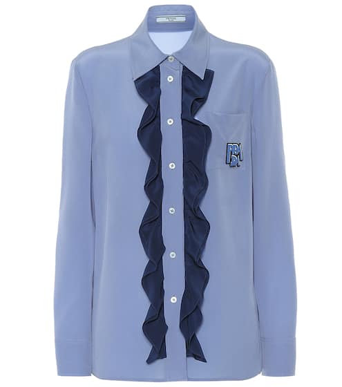 Ruffled silk shirt | Prada