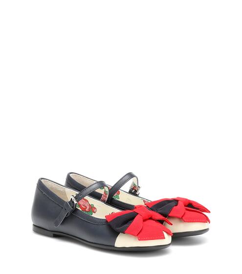 Leather ballet flats | Gucci Kids