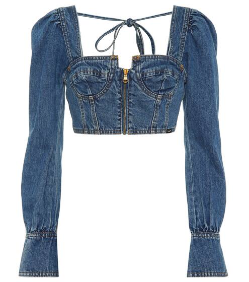 x Lee denim crop top | Self-Portrait