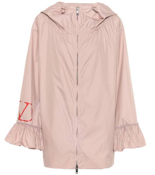 Ruffle-trimmed nylon-poplin jacket | Valentino
