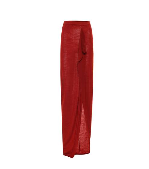 Wool maxi skirt | Rick Owens