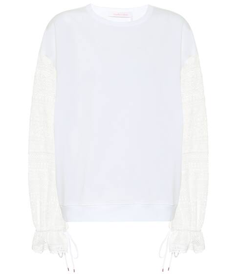 Lace-trimmed cotton top | See By Chloé