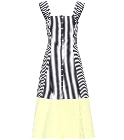 Ariel striped cotton midi dress | Staud