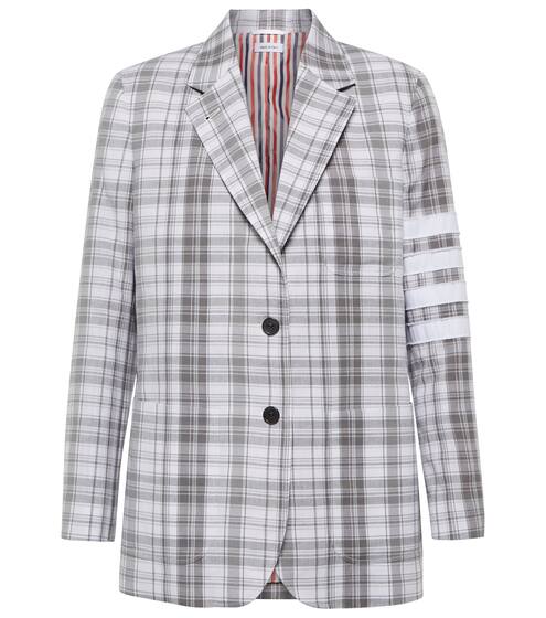Four Bar checked cotton blazer | Thom Browne