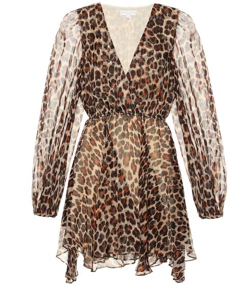 Olena leopard-print silk minidress | Caroline Constas