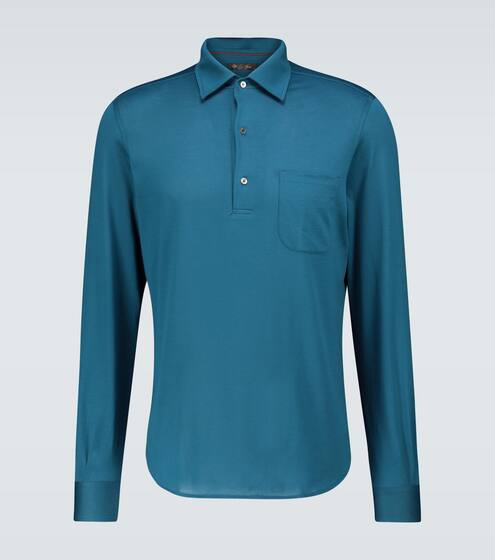 André Sea Island long-sleeved polo shirt | Loro Piana