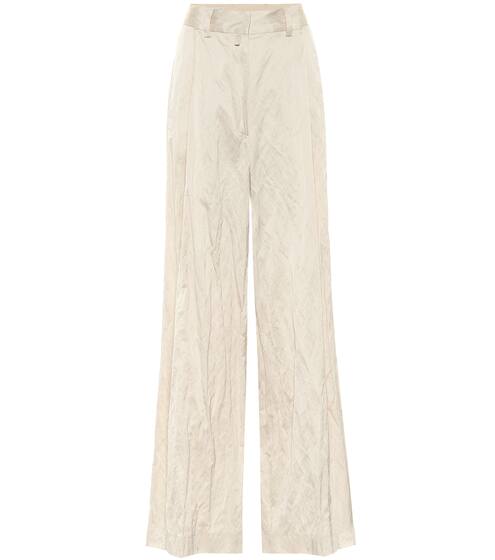 Satin high-rise wide-leg pants | Dries Van Noten