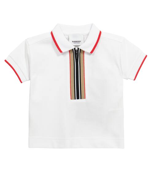 Baby Icon Stripe cotton piqué polo shirt | Burberry Kids