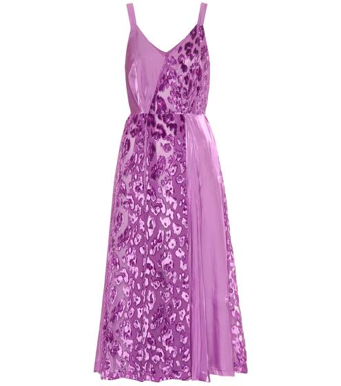 Rosa georgette and satin midi dress | Rejina Pyo